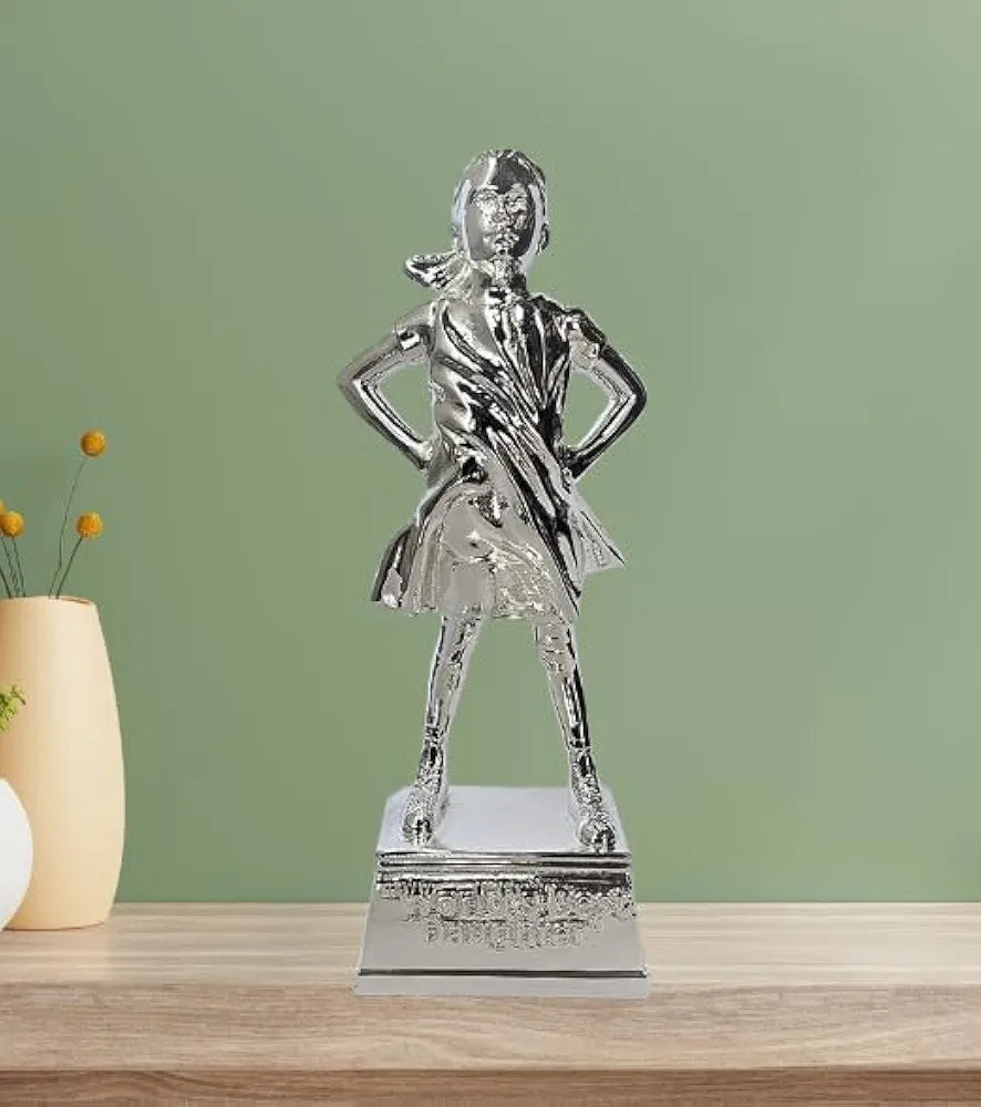 Gold Art India Daughter Figurine Silver Plated World's Best Daughter
