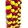 Artificial Marigold Fluffy Flowers Garlands Yellow & Red 5 Pieces