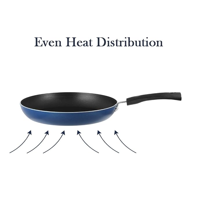 Vinod Zest Aluminium Non Stick Frypan - 26 cm | Skillet Pan | 3 Layer Ceramic Coating | 3 mm Thick