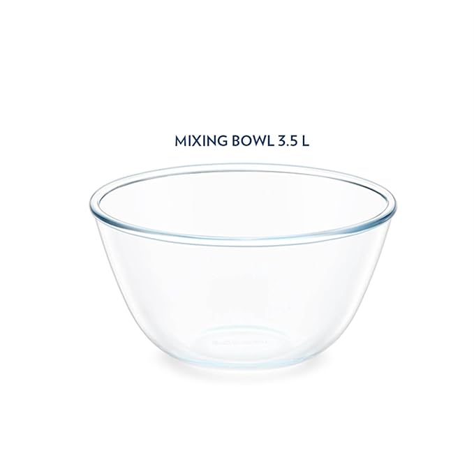 Borosil 3.5 L Serving & Mixing Borosilicate Glass Bowl | Multipurpose Round Bowl for Kitchen & Dinning