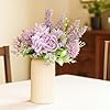 Artificial Multiflora Fake Flowers Bunch Decorative Items Without Vase Pot Purple