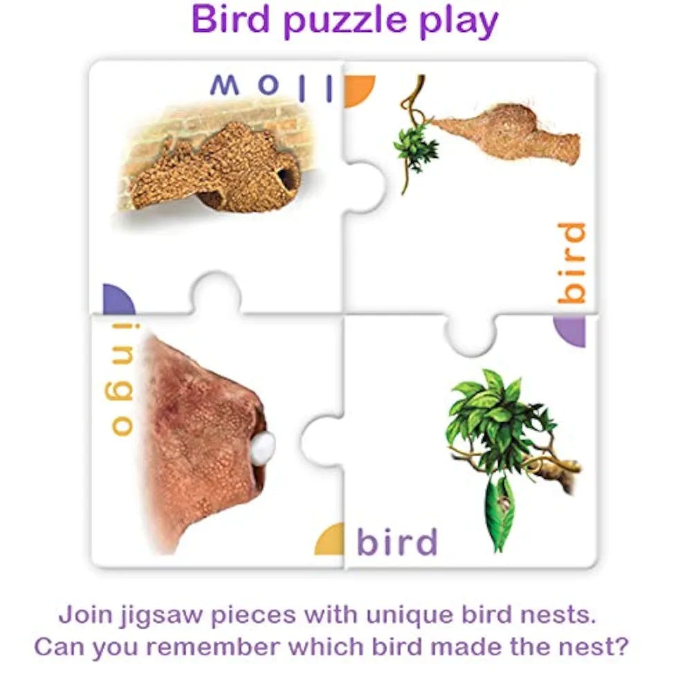 TOYKRAFTT Puzzles for Kids for Age 5-7, Educational Toys, Bird Puzzle, 4 Piece Puzzles for Kids Animal Puzzle - Birds Watch