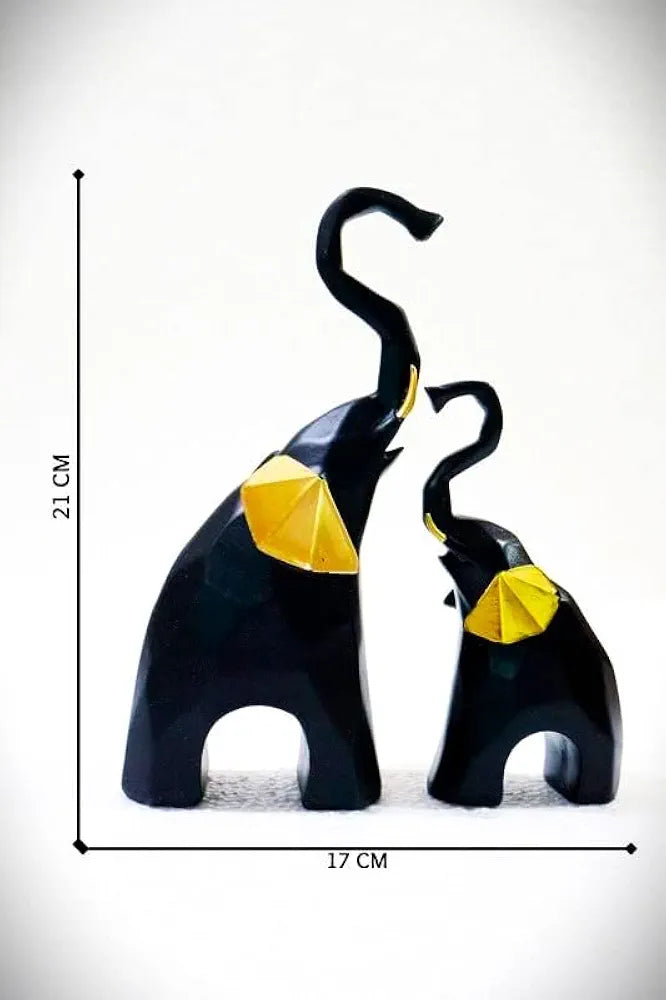 Jaipur Ace Polyresin Elephant Showpiece Statue and Artifacts Black Elephant