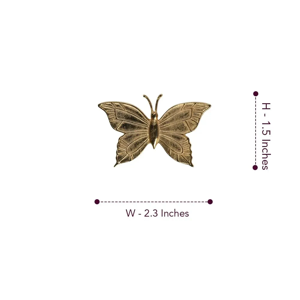 The Artment your Artistic Apartment Beauty of Butterfly Wall Décor Hanging Set of 5 Gold