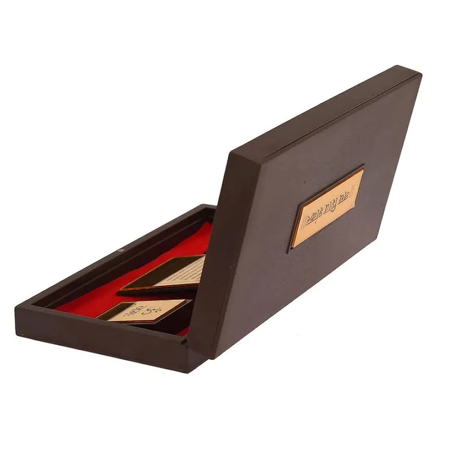 Jaipur Ace Jai Shiv Shankar Om Namah Shivaay Gold Plated Charan Paduka Yantra With Wooden Box