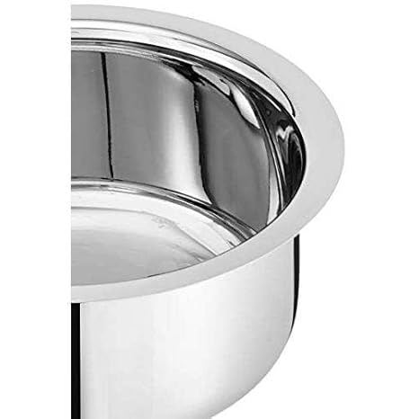 Femora Tri-ply Tope/ Bhagona for Healthy Cooking | Capacity 2.8 Litres | Size-20 Cm | Zero Non-stick Coating