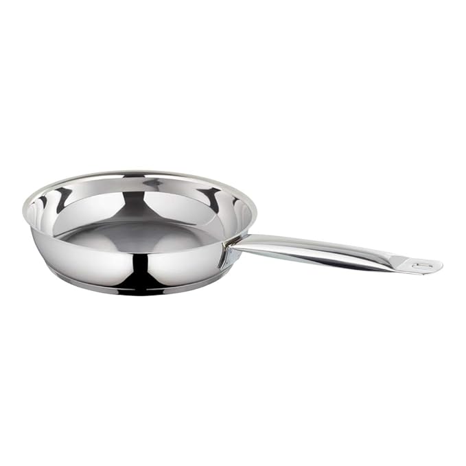 Borosil Cookfresh Stainless Steel Frying Pan 1.5 Litres | 20 Cm | Impact Bonded Tri-ply Bottom