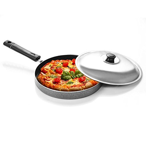 Sumeet Aluminium Pan 1 Pizza Pan 1 Lid (Silver)