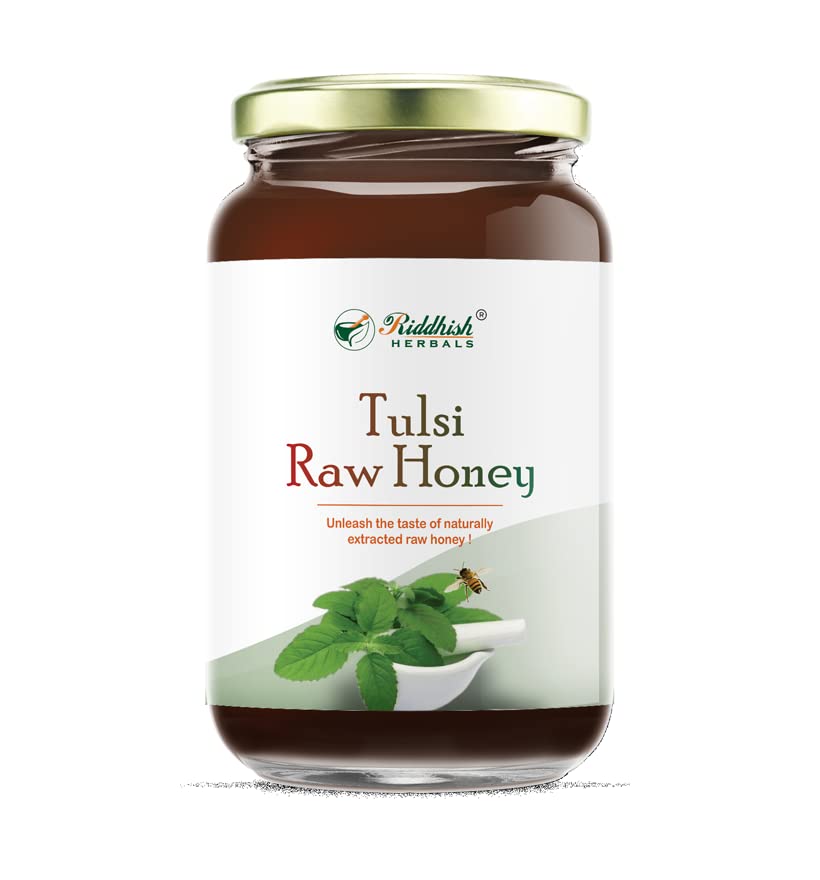 Riddhish Herbals Organic Pure Ajwain & Tulsi Raw Honey Combo