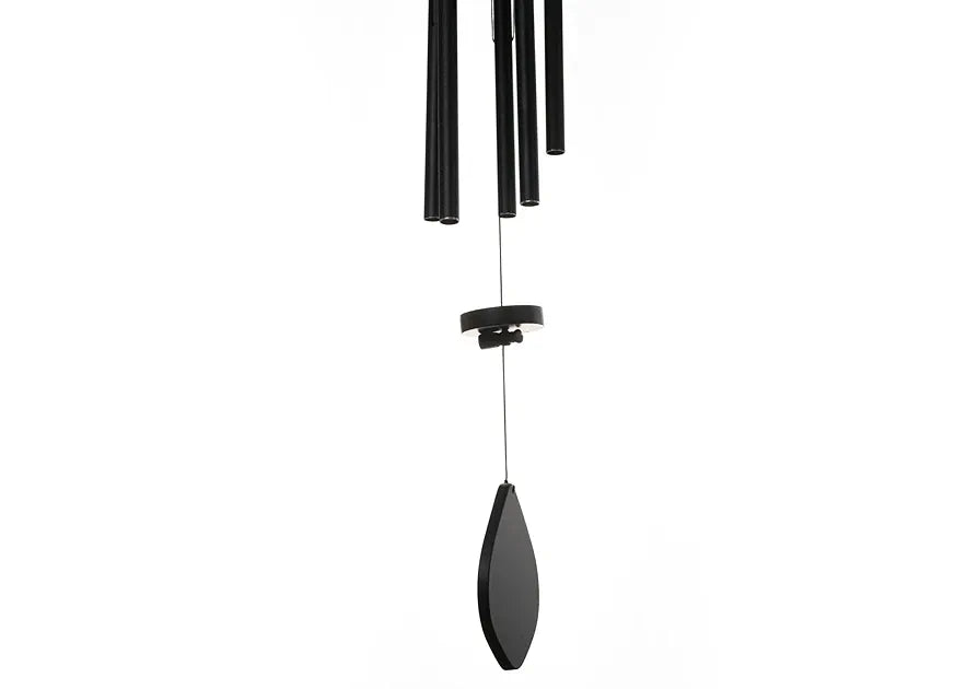 Tej Gifts Feng Shui Metal Wind Chime with 5 Black Pipes