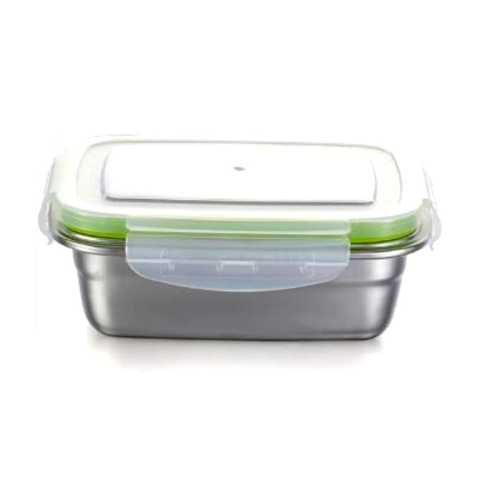 Femora High Steel Rectangle Heavy Duty Airtight Leakproof Unbreakable 3800 Ml Storage Container Lunch Box With Lock Lid