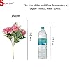 Artificial Multiflora Fake Flowers Bunch Decorative Items Without Vase Pot Purple