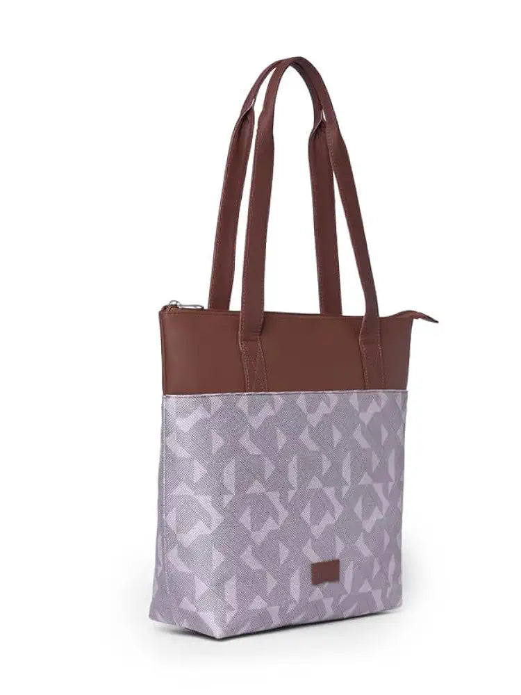 Zouk Printed Women's Jute Handcrafted & Leather Everyday Tote Bag