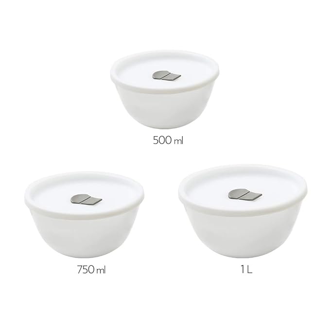 Larah by Borosil Opalware Solid Serving Bowl With Lid | Set of 3 | White