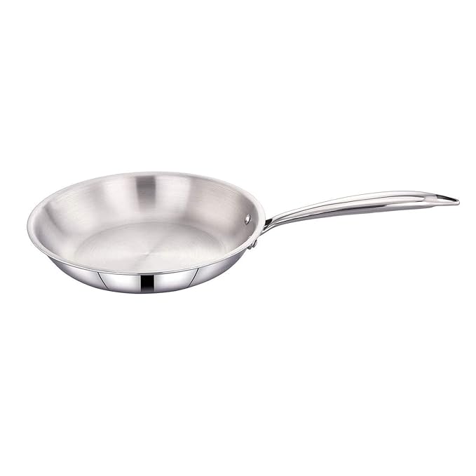 Maxima Tri Ply Stainless Steel Fry Pan 24 Cm - 2000 gms