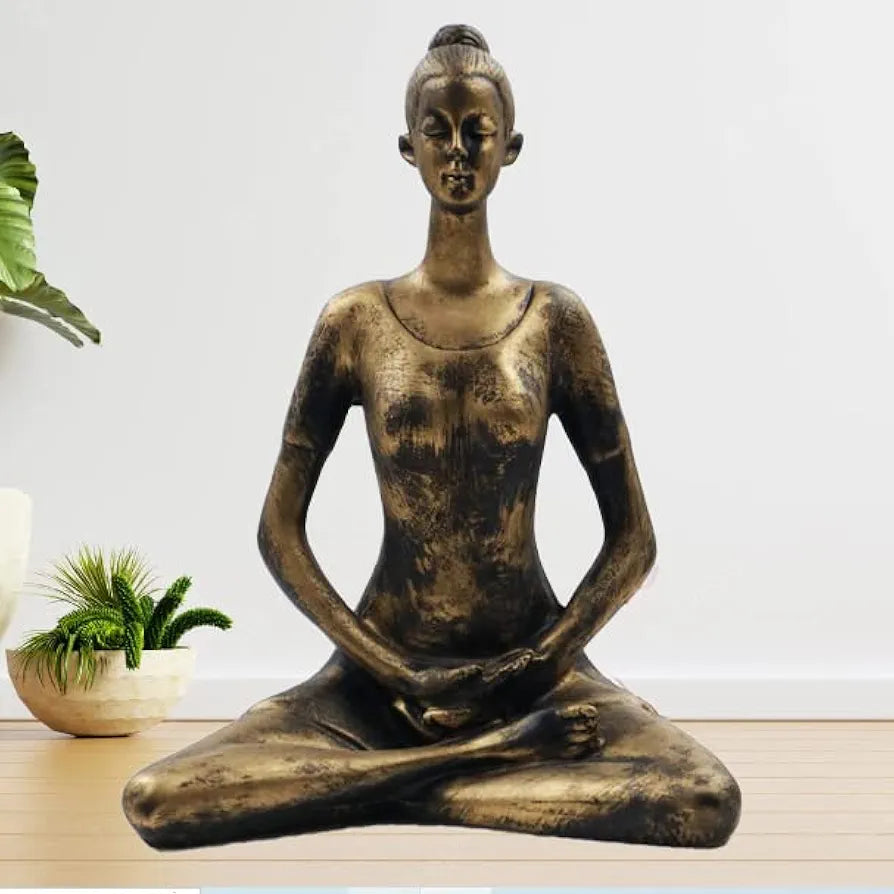 Jaipur Ace Yoga Lady Polyresin Creative Abstract Design Art Figurine Yoga Lady Antique