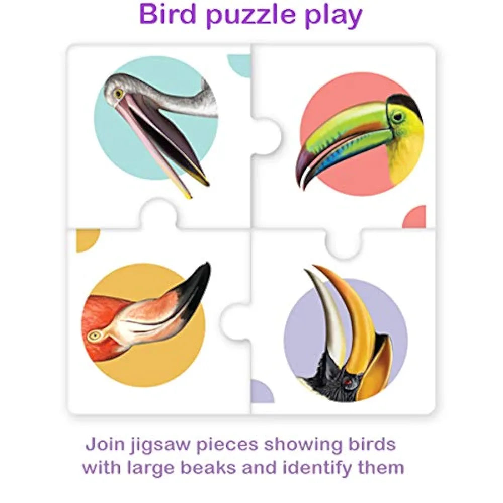 TOYKRAFTT Puzzles for Kids for Age 5-7, Educational Toys, Bird Puzzle, 4 Piece Puzzles for Kids Animal Puzzle - Birds Watch