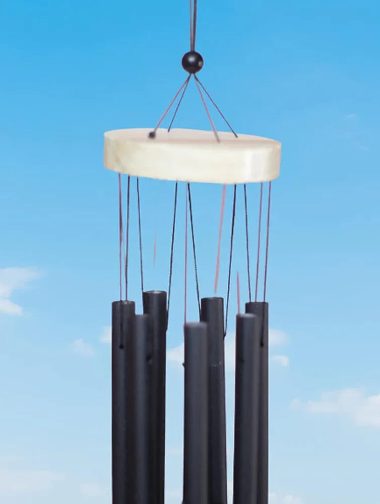 Lilone 7 Black Color Pipes Wind Chimes 24 Inch Long