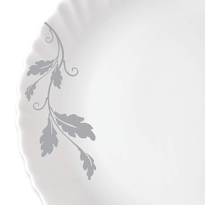 Larah by Borosil Opalware Plate | Set of 6 | 11 Inch | White