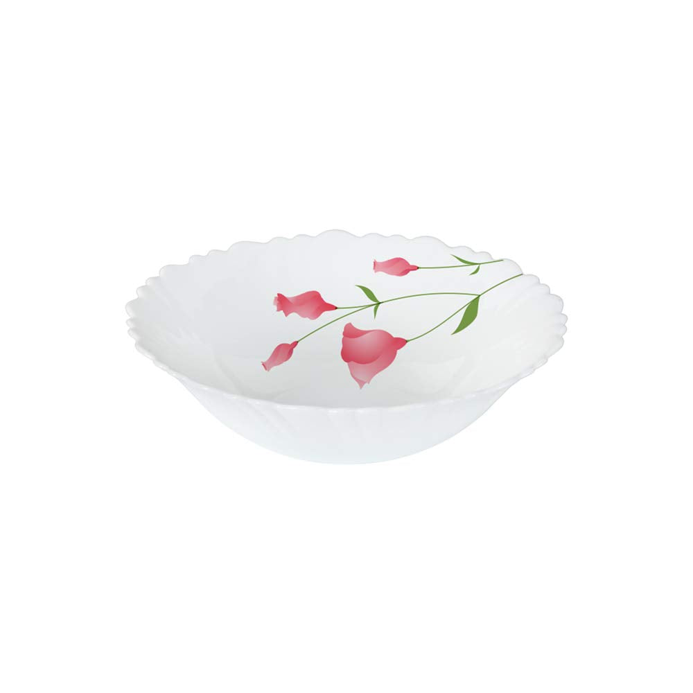Larah by Borosil Opalware Bowl Set of 2 | White | 1000 Ml