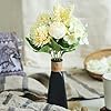 Artificial Peony Flower Stick Bunch Faux Fabric Flowers Yellow Without Vase