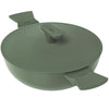 Ember Cookware Arcilla Ceramic Non Stick Kadai 24cm | Metallic Lid | Matching Handles | Florence Series | Green