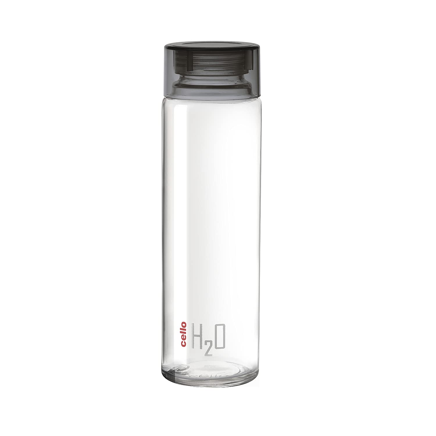 Cello H2O Glass Fridge Water Bottle with Plastic Cap | 920 ml | Set of 3 | Black