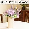 Artificial Multiflora Fake Flowers Bunch Decorative Items Without Vase Pot Purple