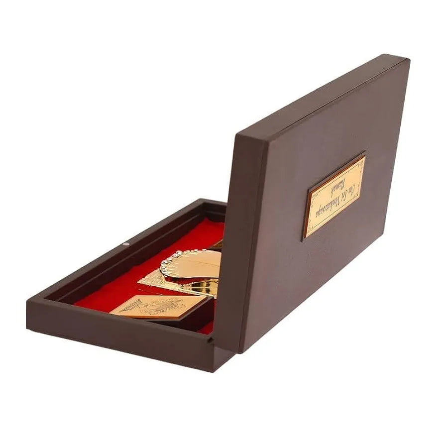 Jaipur Ace Gold Plated Shree Venkatshwer Charan Paduka Yantra Devotional Prayer Box