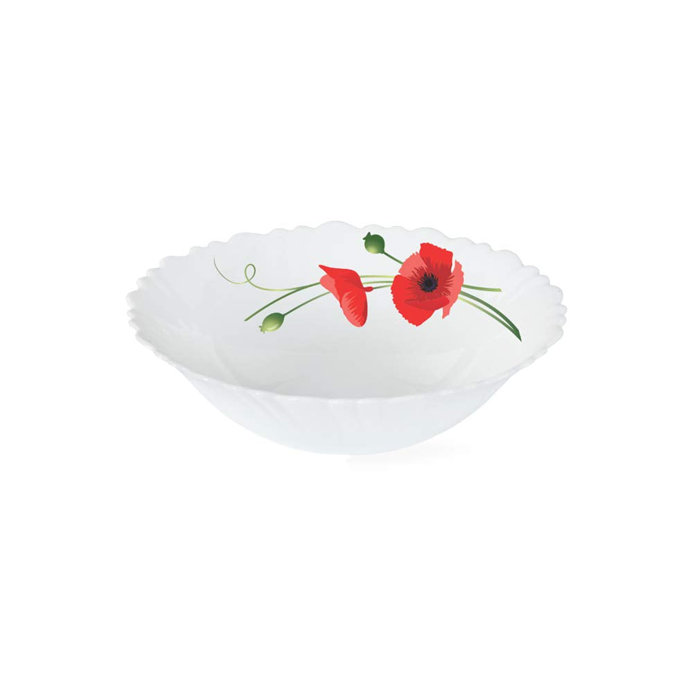 Larah by Borosil Opalware Bowl Set | Set of 2 | White