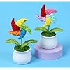 Crochet Flowers Artificial Sunflower Multicolor Fan with Pot