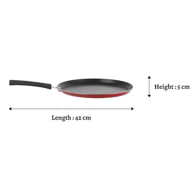 Vinod Popular Non Stick Dosa Tawa 25cm with Sturdy Riveted and Bakelite Handle