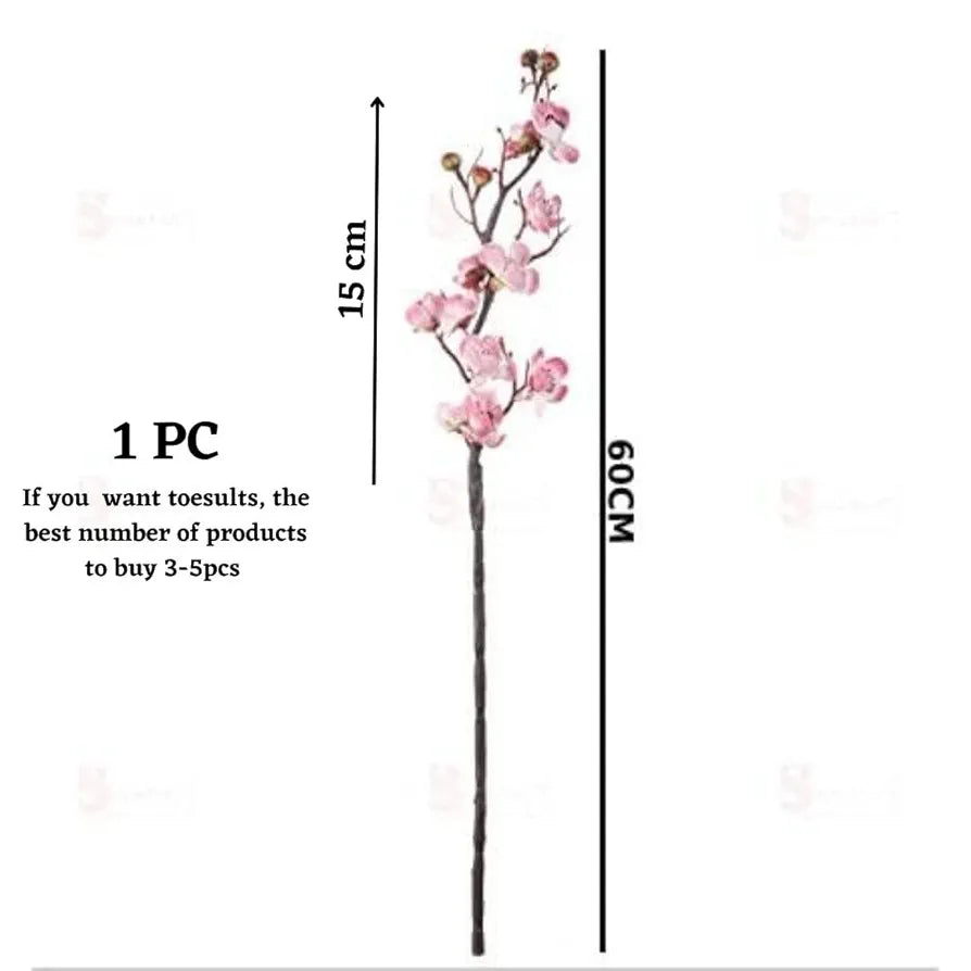 3 Sticks Artificial Blossom Flower Bouquet Sticks Pink