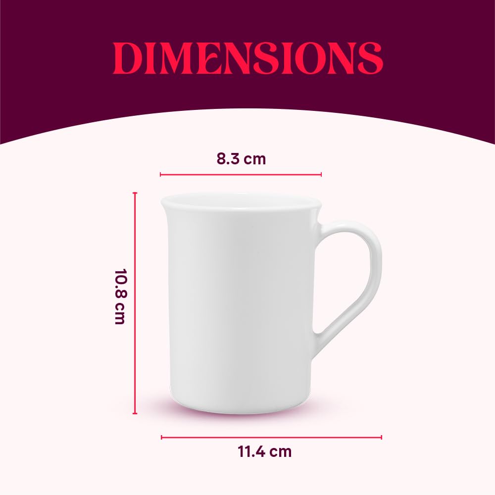 Larah by Borosil Mug Set | 350 Ml | Set of 2 | Kuba Blue