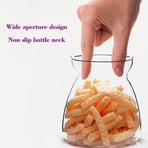 Femora Kitchen Storage Jars Borosilicate Glass With Wooden Lid Air Tight Jar | 450 Ml | Pack of 4