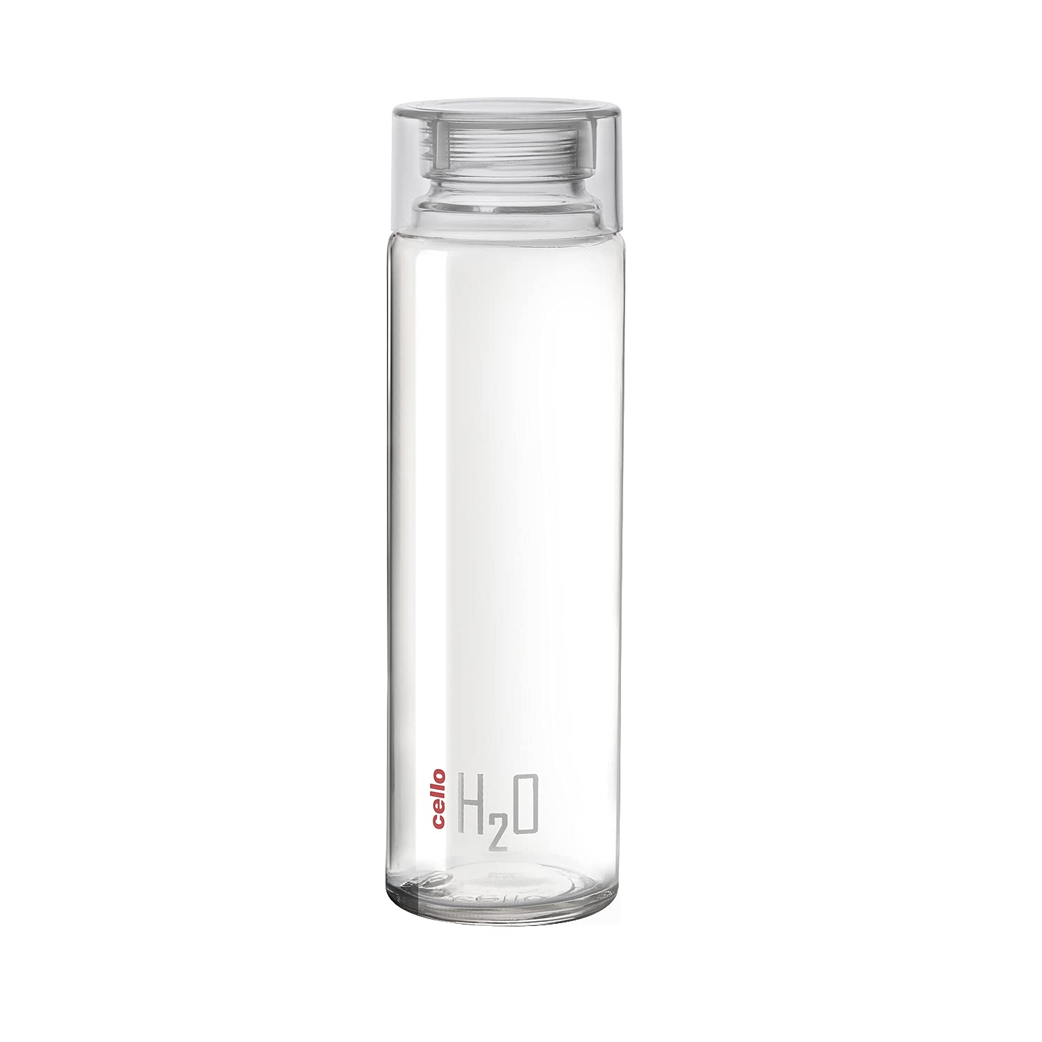 Cello H2O Glass Fridge Water Bottle with Plastic Cap | 920 ml | Set of 3 | Clear