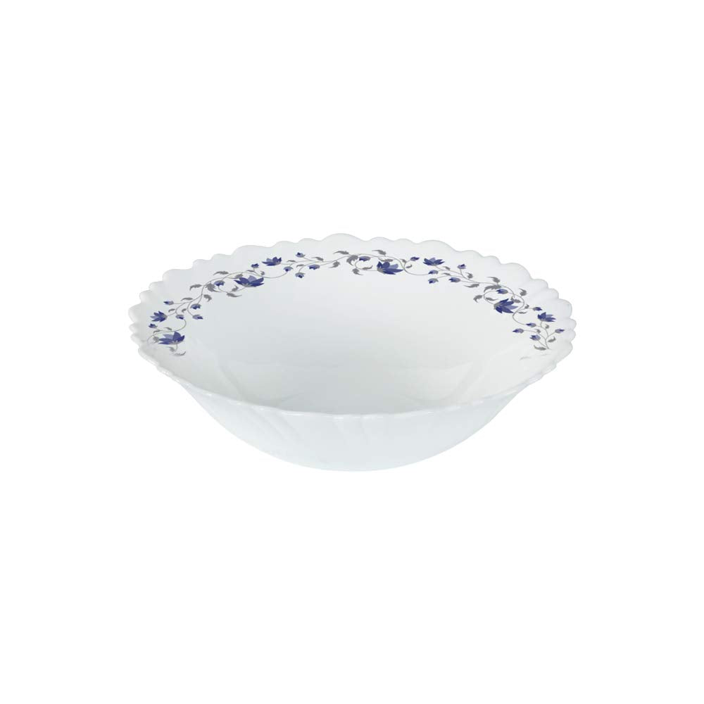 Larah by Borosil Floral Helena (Lh) Opalware Multipurpose Bowl Set | Set of 2 | White | 500 Ml