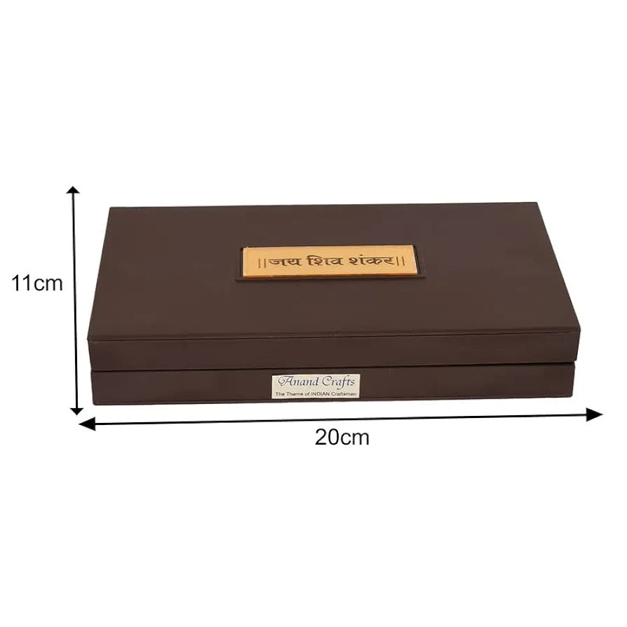 Jaipur Ace Jai Shiv Shankar Om Namah Shivaay Gold Plated Charan Paduka Yantra With Wooden Box