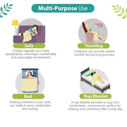 Divine Casa 120 GSM Microfiber Single Kids Dohar Soft & Lightweight Throw Blanket Abstract Pattern Colour Acid Lime