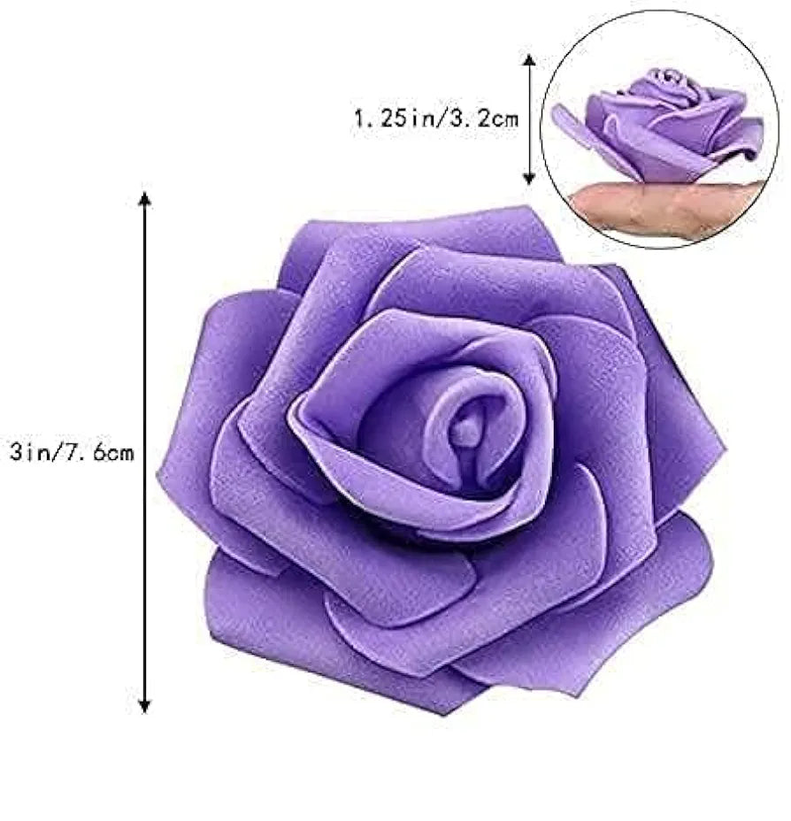 Artificial Foam Floating Rose Flowers 24 Pcs
