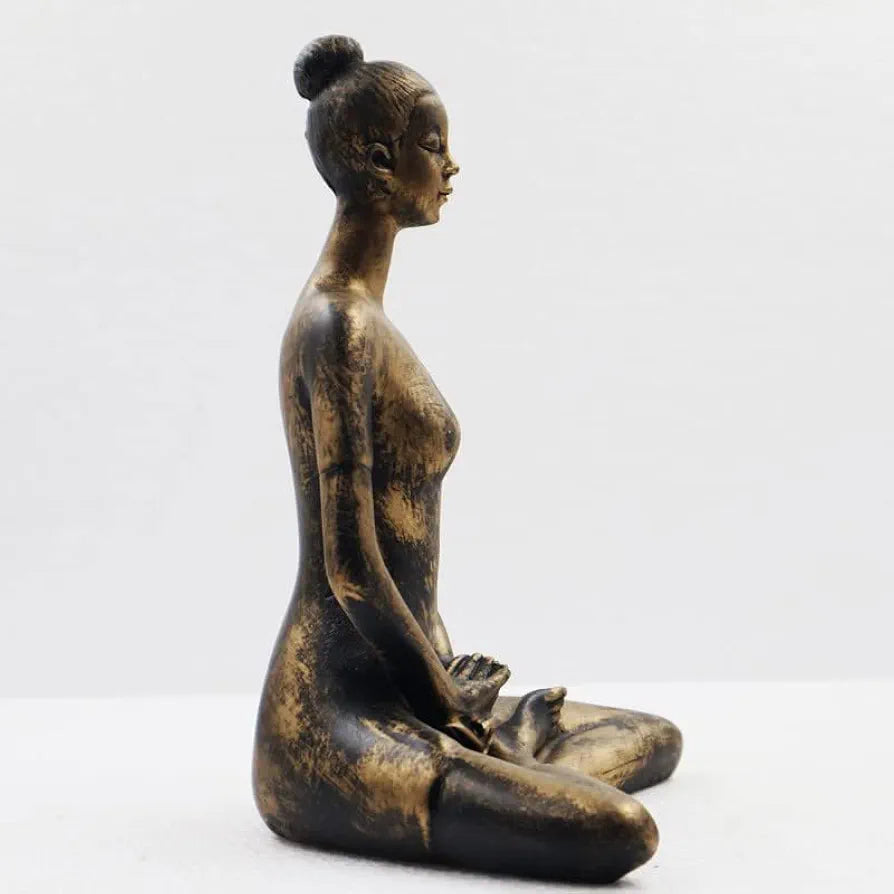 Jaipur Ace Yoga Lady Polyresin Creative Abstract Design Art Figurine Yoga Lady Antique
