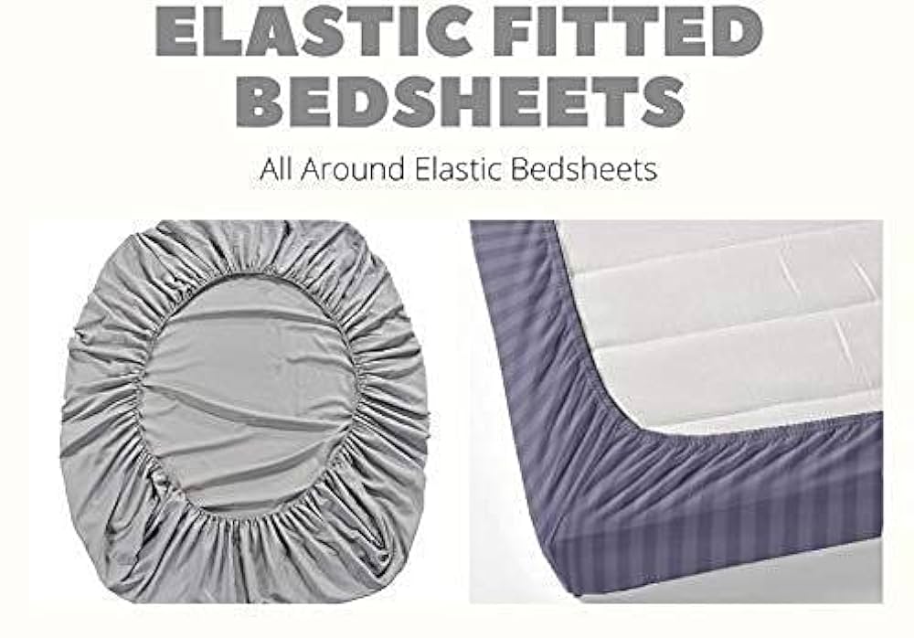 Fresh From Loom Elastic Fitted Floral Bed Sheets King Size Bed With Two Pillow Cover Soft Microfiber Bed Covers 144 Tc Dark Brown