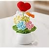 Crochet Flowers Artificial Sunflower Small Daisy with Red Heart
