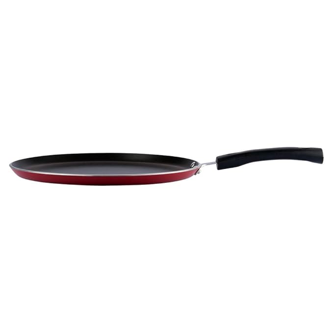 Vinod Zest Aluminium Non Stick Dosa Omni Tawa - 25cm | 4mm Extra Thick | 3 Layer Ceramic Coat | Bakelite Handle