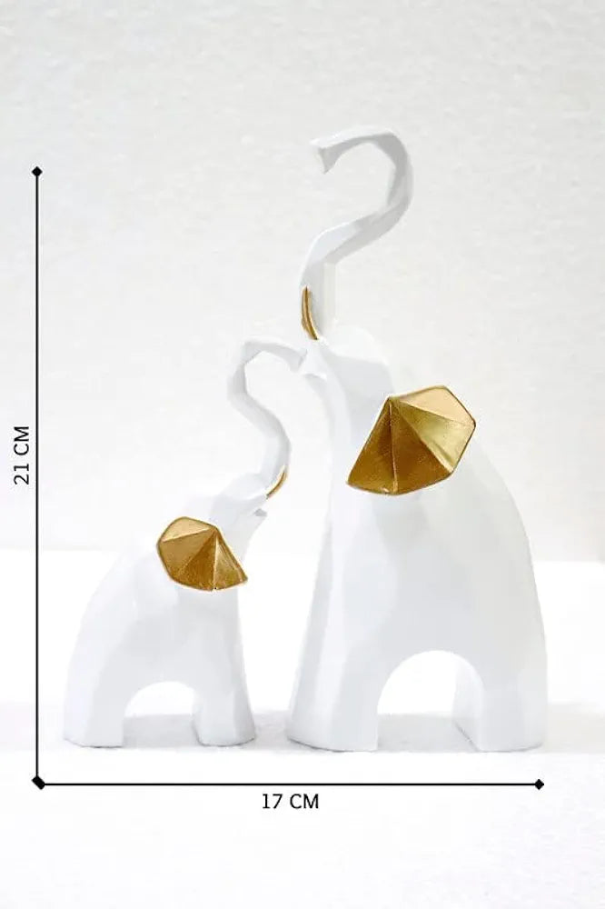 Jaipur Ace Polyresin Elephant Showpiece Statue and Artifacts White Elephant