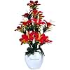 Artificial Multiflora Flower Roses Fake Sticks Bunch Decorative Without Vase Peach Fabric