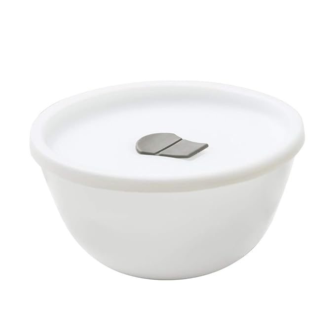 Larah by Borosil Opalware Solid Serving Bowl With Lid | Set of 3 | White