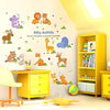 Jaamso Royals Baby Animals Pvc Vinyl Self-adhesive Wall Sticker for Home