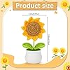 Crochet Flowers Artificial Sunflower Sunflower Pot
