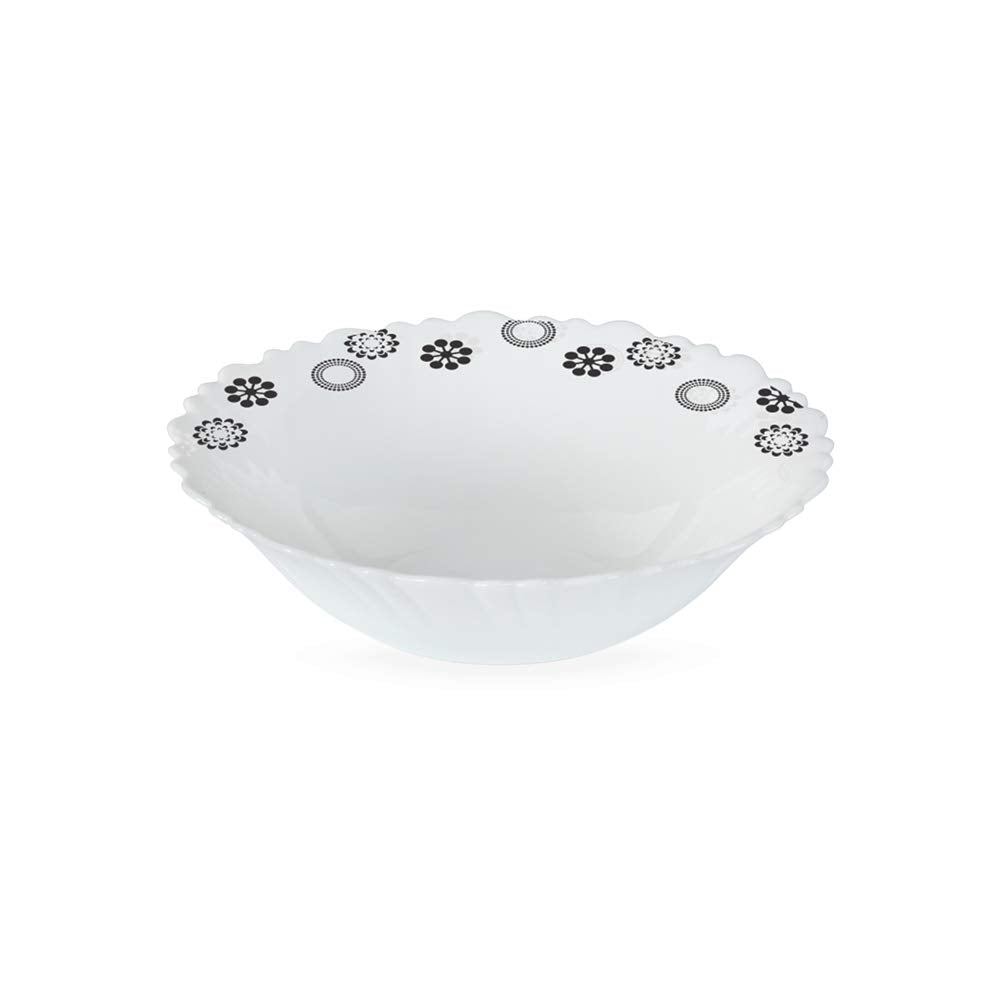 Larah by Borosil Opalware Bowl | 2 Pcs | White